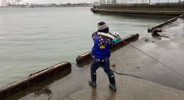 三男ルアー釣りデビュー