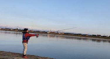 餌釣りにハマる次男